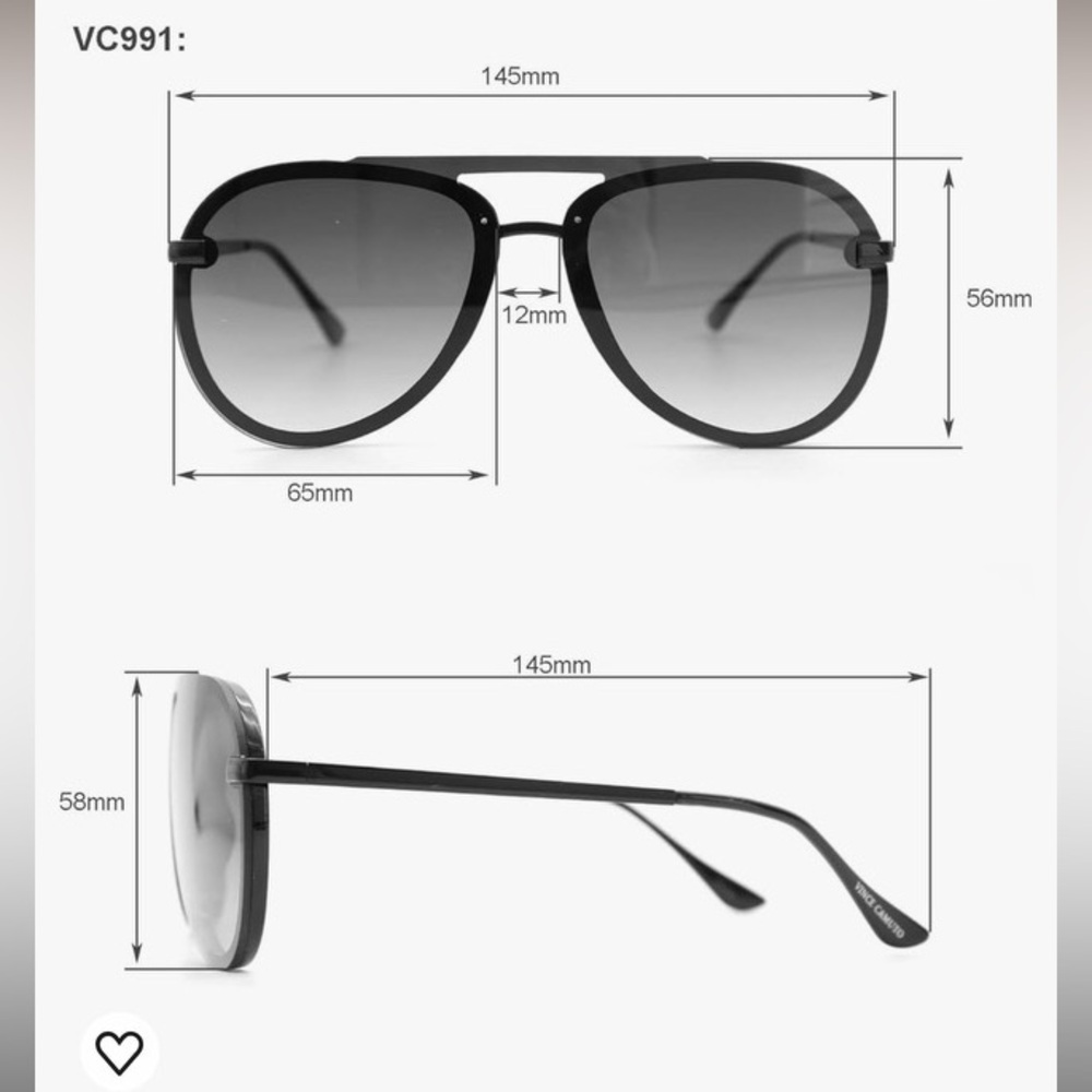 Vince Camuto Vc991 Metal 100% Uv Protective Women’s Aviator Pilot Sunglasses - Picture 8 of 8